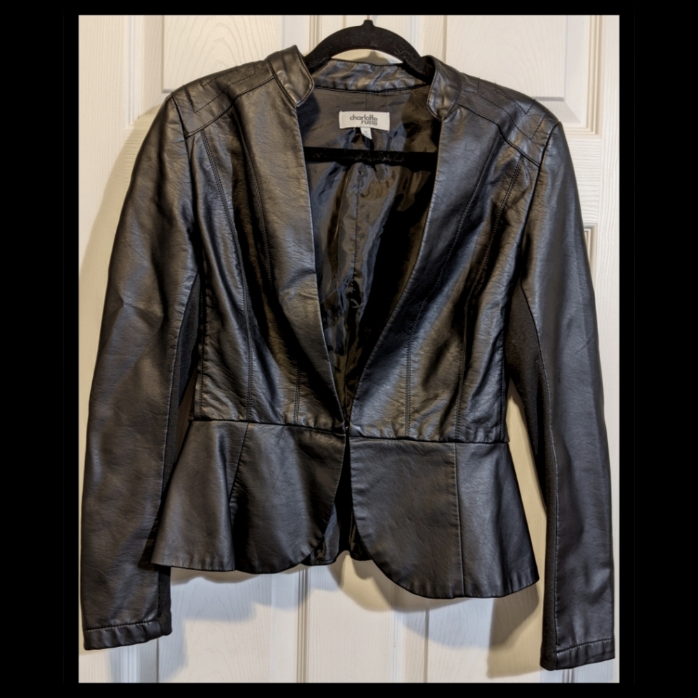 Charlotte Russe Black Faux Leather Jacket